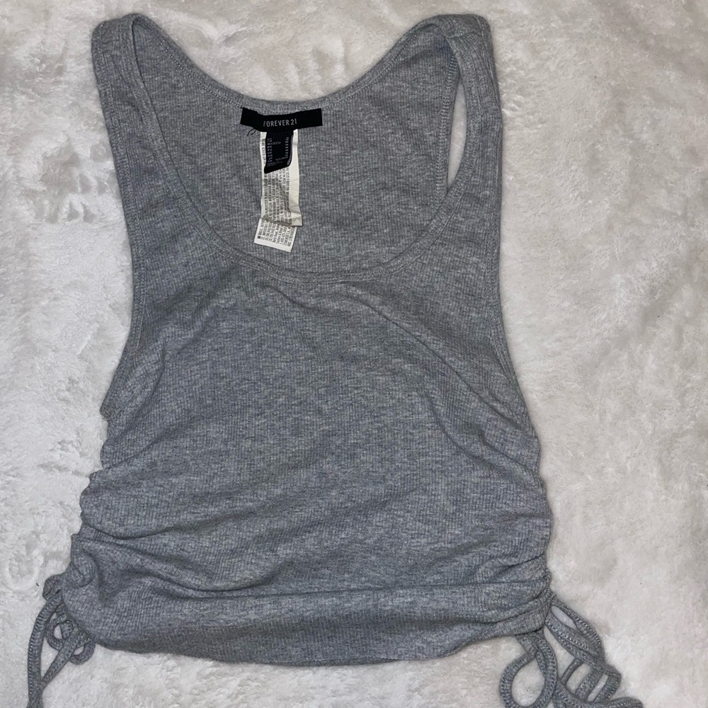 Forever 21 cropped Heather Gray Tank Top